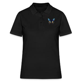 papillon papillons papillon papillon - Polo Femme - noir - Devant - Ailine (174cm)