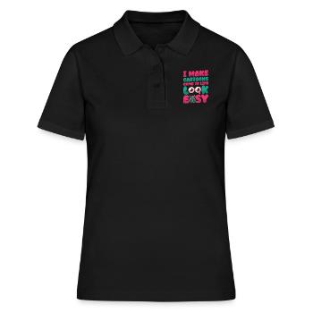Animator - Women's Polo Shirt - black - Front - Ailine (174cm)