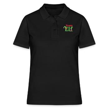 Équipe Elfe Onze Elfes Elfes Noël Onze Noël - Polo Femme - noir - Devant - Ailine (174cm)