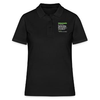 PENSIONÄR EHEMALIGER HELD DER ARBEIT Lustiges - Frauen Polo Shirt - Schwarz - Vorne - Ailine (174cm)