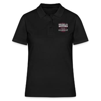General Manager General Manager Is Not Magician - Women's Polo Shirt - black - Front - Ailine (174cm)