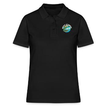 HECHT STARKER OPA Lustiges Angler Outfit - Frauen Polo Shirt - Schwarz - Vorne - Ailine (174cm)