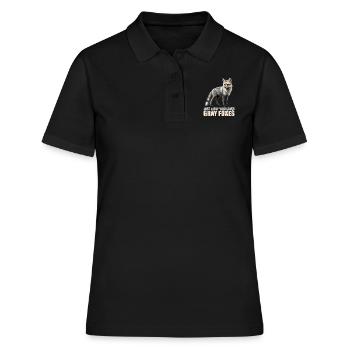 Renards gris Renard gris - Polo Femme - noir - Devant - Ailine (174cm)