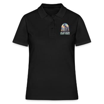 Renards gris Renard gris - Polo Femme - noir - Devant - Ailine (174cm)