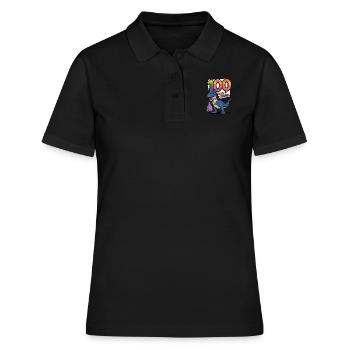 100e jour d’école 100 jour d’école des enfants - Polo Femme - noir - Devant - Ailine (174cm)