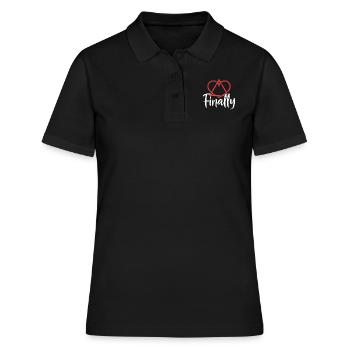 Endlich Gotcha Day Foster Care Elternschaft Lustig - Frauen Polo Shirt - Schwarz - Vorne - Ailine (174cm)