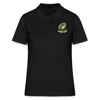Karneval Party Frösche DAS IST MEIN FROSCHKOSTÜM - Frauen Polo Shirt - Schwarz - Vorne - Ailine (174cm)