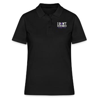 Ich erinnere mich nicht an eine lustige lila Bandepilepsie - Frauen Polo Shirt - Schwarz - Vorne - Ailine (174cm)