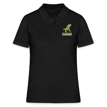 Eidechsen Eidechse - Frauen Polo Shirt - Schwarz - Vorne - Ailine (174cm)