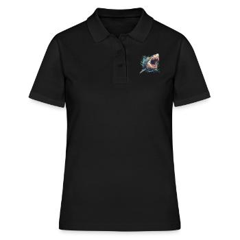 Haie Hai - Frauen Polo Shirt - Schwarz - Vorne - Ailine (174cm)