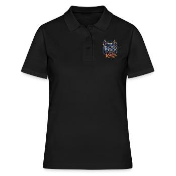 Cat Rage Consumes Me Humor Meme - Women's Polo Shirt - black - Front - Ailine (174cm)