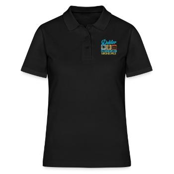 DOKTOR BILDUNGSWESEN DURCHGESPIELT Doktor Lustig - Frauen Polo Shirt - Schwarz - Vorne - Ailine (174cm)