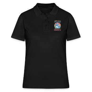 Narwhal Chibi Kawaii - Frauen Polo Shirt - Schwarz - Vorne - Ailine (174cm)