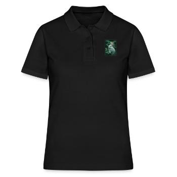 Hasen Hase - Frauen Polo Shirt - Schwarz - Vorne - Ailine (174cm)