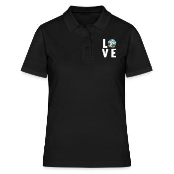 Hasen Hase - Frauen Polo Shirt - Schwarz - Vorne - Ailine (174cm)