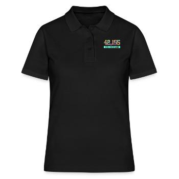 Läufer 42.195 WEIL ICH ES KANN Laufen Lustiges - Frauen Polo Shirt - Schwarz - Vorne - Ailine (174cm)