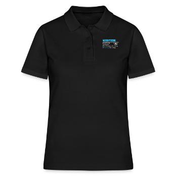 Läufer MARATHONI Laufen Lustiges Marathon - Frauen Polo Shirt - Schwarz - Vorne - Ailine (174cm)