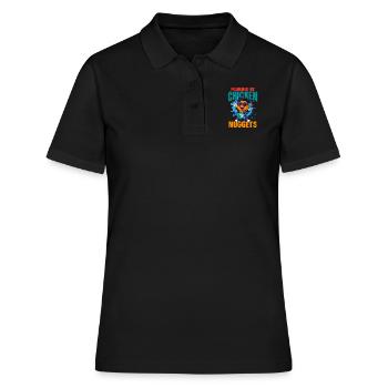 Chicken Nugget - Women's Polo Shirt - black - Front - Ailine (174cm)