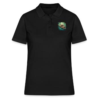 Paresseux Paresseux - Polo Femme - noir - Devant - Ailine (174cm)