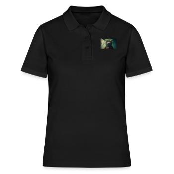 Ours Cannabis Fumer Weed - Polo Femme - noir - Devant - Ailine (174cm)