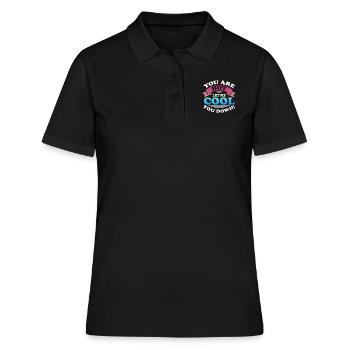 vous êtes chaud, laissez-moi vous rafraîchir Design pour un - Polo Femme - noir - Devant - Ailine (174cm)