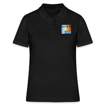 Perfekt 1983 - Frauen Polo Shirt - Schwarz - Vorne - Ailine (174cm)