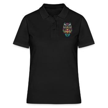 Owl - Women's Polo Shirt - black - Front - Ailine (174cm)