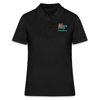Hashtag Media - Frauen Polo Shirt - Schwarz - Vorne - Ailine (174cm)