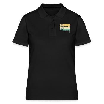Cadeau pour polisseuse fine - Polo Femme - noir - Devant - Ailine (174cm)
