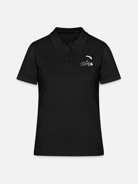 Parachutiste Parachutiste Cadeau Parapente - Polo Femme - noir