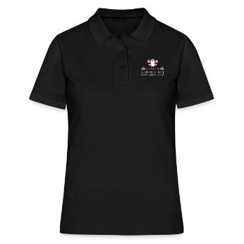 Britischer König Krönung Charles England Flagge - Frauen Polo Shirt - Schwarz - Vorne - Ailine (174cm)