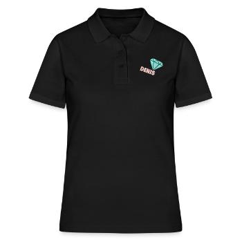 Gift for Denis - Women's Polo Shirt - black - Front - Ailine (174cm)