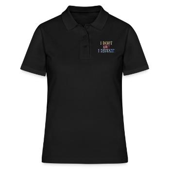 Ich gebe nicht auf. Ich mache einen Neustart. - Frauen Polo Shirt - Schwarz - Vorne - Ailine (174cm)