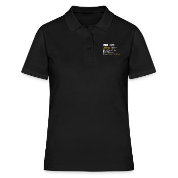Bruno - Frauen Polo Shirt - Schwarz - Vorne - Ailine (174cm)