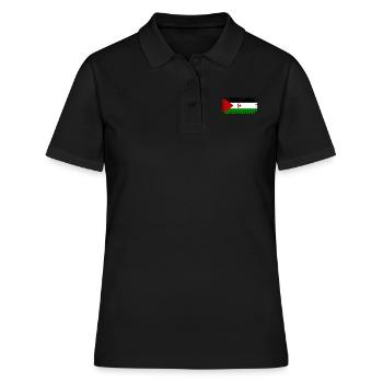 Westsahara als Westsahara - Frauen Polo Shirt - Schwarz - Vorne - Ailine (174cm)
