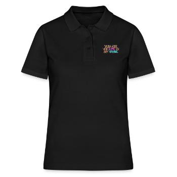 You Are The CSS To My HTML 2 - Frauen Polo Shirt - Schwarz - Vorne - Ailine (174cm)
