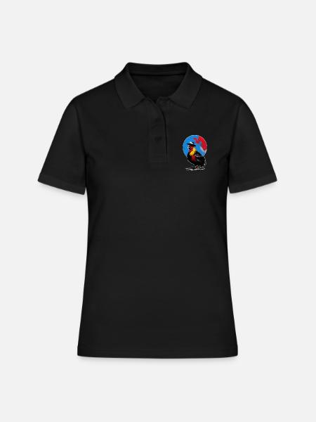 Coq avec chapeau - Polo Femme - noir