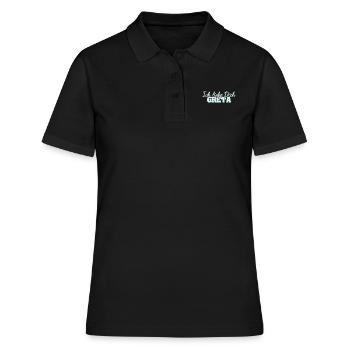 Liebe Greta - Frauen Polo Shirt - Schwarz - Vorne - Ailine (174cm)