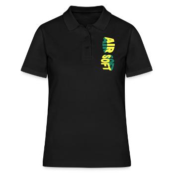 Airsoft Softair Arme Sport Hobby Player Team - Polo Femme - noir - Devant - Ailine (174cm)
