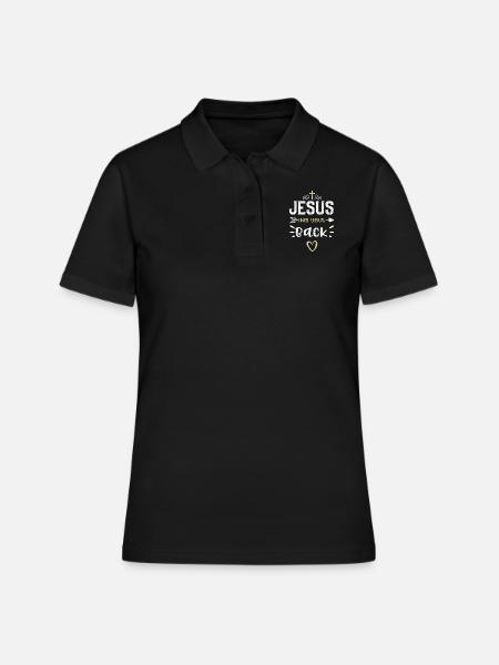 Jésus vous soutient - Jésus - Polo Femme - noir