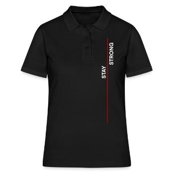 Bleiben Sie stark - Frauen Polo Shirt - Schwarz - Vorne - Ailine (174cm)