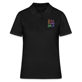 Slooow - Frauen Polo Shirt - Schwarz - Vorne - Ailine (174cm)