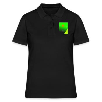 abstract - Women's Polo Shirt - black - Front - Ailine (174cm)