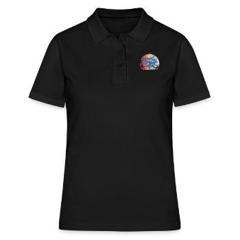 Wlan Vintage Wifi Internet Router Handy Geschenk - Frauen Polo Shirt - Schwarz - Vorne - Ailine (174cm)