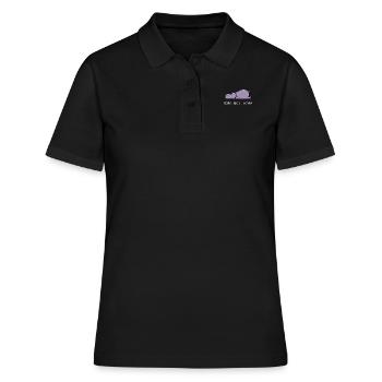 Funny lazy Hippo Nile Horse Nope gift - Women's Polo Shirt - black - Front - Ailine (174cm)