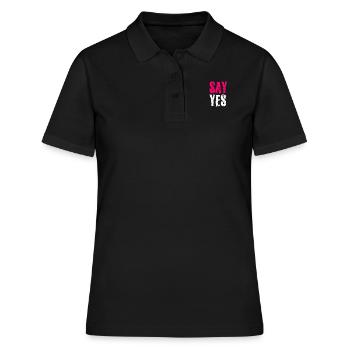 Dites oui demande en mariage - Polo Femme - noir - Devant - Ailine (174cm)