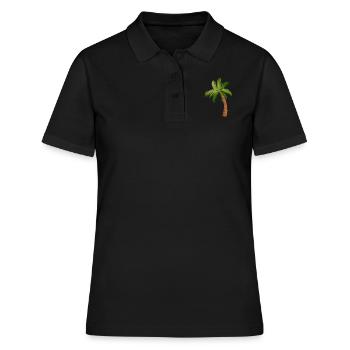 palmier arbre palmiers - Polo Femme - noir - Devant - Ailine (174cm)
