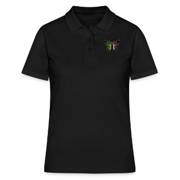 Papillon de Palestine - Polo Femme - noir - Devant - Ailine (174cm)