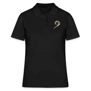 Ribs hameçon Polynésie - Polo Femme - noir - Devant - Ailine (174cm)