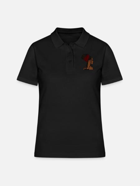 Rasta Femme Afro Melanin africaine - Polo Femme - noir